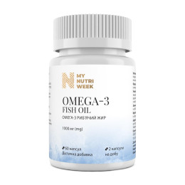 Омега-3 рыбий жир, Omega-3 Fish Oil, My Nutri Week, 60 капсул