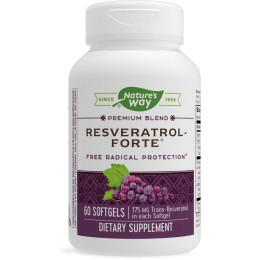 Ресвератрол-Форте, Resveratrol~Forte, Nature's Way, 175 мг, 60 гелевих капсул