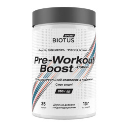 Передтренувальний комплекс, Pre-workout Boost, Biotus, смак вишні, 350 г