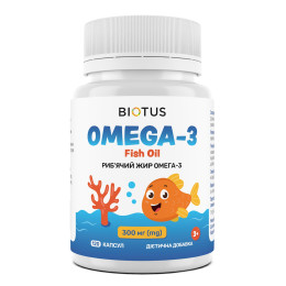 ОМЕГА-3 для детей, OMEGA-3 for Kids, Biotus, рыбий жир, 300 мг, 120 капсул