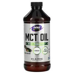 Масло МСТ для схуднення, MCT Oil, Now Foods, Sports, смак ванілі та лісового горіха, 473 мл