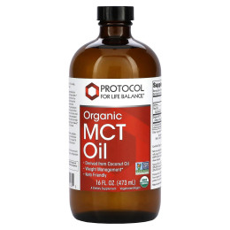 Олія MCT, Organic MCT Oil, Protocol for Life Balance, органік, 473 мл
