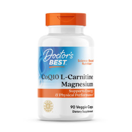 Коензим Q10 карнітин та магній, CoQ10 L-Carnitine Magnesium, Doctor's Best, 90 веганських капсул