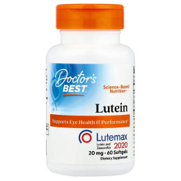 Лютеїн, Lutein, Lutemax 2020, Doctors Best, 20 мг, 60 гелевих капсул
