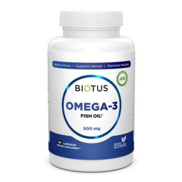 Омега-3, риб'ячий жир, Omega-3 Fish Oil, Biotus, 180 капсул (1000 мг на 2 капсули)