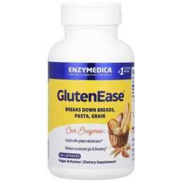 Ферменти для перетравлення глютену, GlutenEase, Enzymedica, 120 капсул