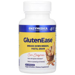 Ферменти для перетравлення глютену, GlutenEase, Enzymedica, 60 капсул