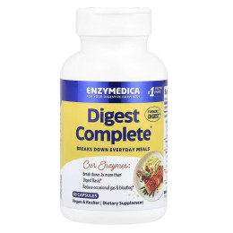 Травні ферменти, повна формула, Digest Complete, Enzymedica, 90 капсул