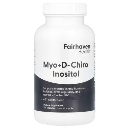 Мио-инозитол + D-хиро инозитол, Myo + D-Chiro Inositol, Fairhaven Health, 120 капсул