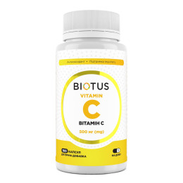 Вітамін С, Vitamin C, Biotus, 500 мг, 100 капсул