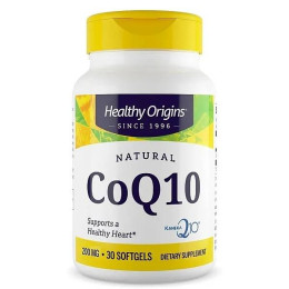 Коензим Q10, CoQ10 (Kaneka Q10), Healthy Origins, відтримує здоров'я серця та клітинну енергію, 200 мг, 30 гелевих капсул