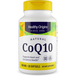 Коензим Q10, Healthy Origins, Kaneka Q10 (CoQ10), для здоров'я серця та клітинної енергії, ферментований дріжджами, 600 мг, 30 капсул
