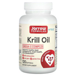 Масло криля, Krill Oil, Jarrow Formulas, 300 мг, 120 гелевих капсул