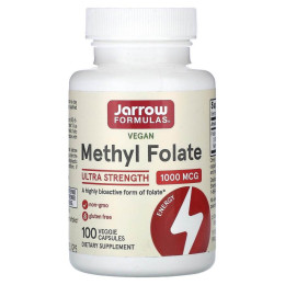 Метил фолиевая кислота, Methyl Folate, Jarrow Formulas, 1000 мкг, 100 капсул