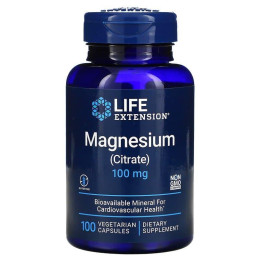 Цитрат магнію, Magnesium (Citrate), Life Extension, 100 мг, 100 вегетаріанських капсул