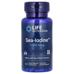 Йод, Sea-Iodine, Life Extension, 1000 мкг, 60 вегетарианских капсул