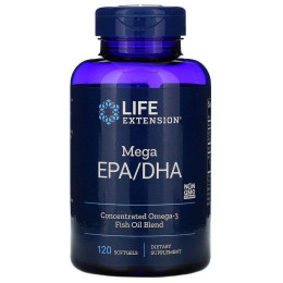 Риб'ячий жир, мега EPA DHA, Mega EPA/DHA, Life Extension, 120 м'яких капсул