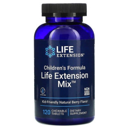 Мультивитамины для детей, Children's Formula Mix, Life Extension, ягодный вкус, 120 жевательных таблеток