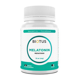 Мелатонін, Melatonin, Biotus, 10 мг, 60 капсул