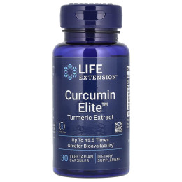 Екстракт куркуми, Curcumin Elite Turmeric Extract, Life Extension, 30 вегетаріанських капсул