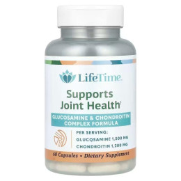 Глюкозамін хондроїтин, Glucosamine & Chondroitin, LifeTime Vitamins, 60 кап.
