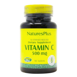 Вітамін С, Vitamin C, Nature's Plus, із уповільненим вивільненням, 500 мг, 90 таблеток