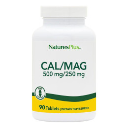 Кальцій та магній, Cal/Mag, Nature's Plus, 500 мг/250 мг, 90 таблеток