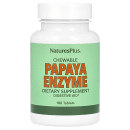 Фермент папайї, Papaya Enzyme, Nature's Plus, 180 жувальних таблеток