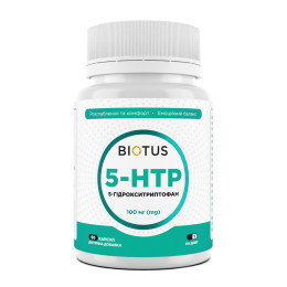 5-HTP (5-гідрокситриптофан), 5-HTP, Biotus, 100 мг, 60 капсул