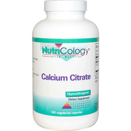 Цитрат кальцію (Calcium Citrate), Nutricology, 180 капсул