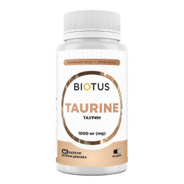 Таурін, Taurine, Biotus, 1000 мг, 100 капсул
