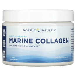 Морський колаген, з полуничним ароматом, Marine Collagen, Nordic Naturals, 150 г