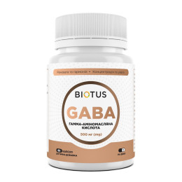 ГАМК (гамма-аміномасляна кислота), GABA, Biotus, 60 капсул