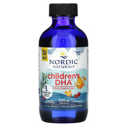 Рідкий риб'ячий жир для дітей, Children's DHA, Nordic Naturals, полуниця, 119 мл