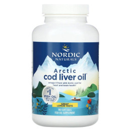 Риб'ячий жир з печінки тріски, Cod Liver Oil, Nordic Naturals, лимон, арктичний, 1000 мг, 180 капсул