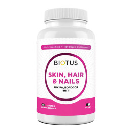 Волосы, кожа и ногти, Hair, Skin & Nails, Biotus, 120 таблеток