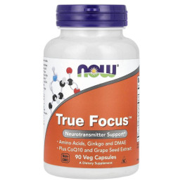Тру Фокус, True Focus, Now Foods, 90 вегетаріанських капсул.