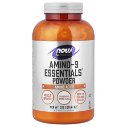 Аминокислоты в спорте, Amino-9 Essentials, Now Foods,  Sports, порошок, 330 г