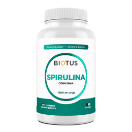 Спіруліна, Spirulina, Biotus, 200 таблеток (1500 мг у трьох таблетках)