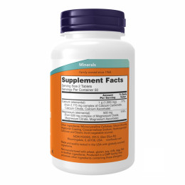 Cal- Mag 500/250mg - 100 tabs Now Foods