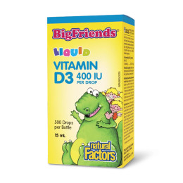 BigFriends Liquid Vitamin D3 400 IU - 15ml Natural Factors