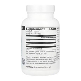 Glycine 500 mg - 100 caps Source Naturals