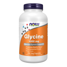 Glycine 1000 mg - 250 vcaps Now Foods