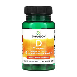 D Complex D2 abd D3 2000iu(50mcg) - 60caps Swanson