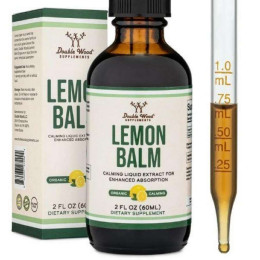 Капли мелиссы лимонной Double Wood Supplements Lemon Balm Drops (590 мг в 0.5 мл), 60 ml Double Wood Supplements