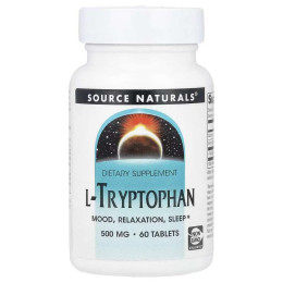L-триптофан Source Naturals L-Tryptophan 500mg 60 Tablets Source Naturals