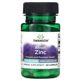 Цинк Swanson Albion Zinc, 30 mg, 90 Capsules (Immune and Prostate Health) Swanson
