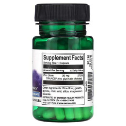 Цинк Swanson Albion Zinc, 30 mg, 90 Capsules (Immune and Prostate Health) Swanson