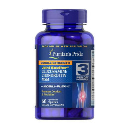 Glucosamine Chondroitin MSM Double Strength Joint Soother® 60 Caps Puritan's Pride
