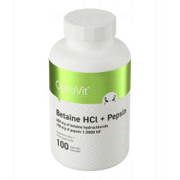 Бетаин с пепсином Ostrovit Betaine HCl + Pepsin 100 caps OstroVit